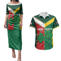 Custom Rugby Australia and Lebanon Couples Matching Puletasi and Hawaiian Shirt Aussie Kangaroos Cedars Together