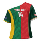 Custom Rugby Australia and Lebanon Cross Shoulder Shirt Aussie Kangaroos Cedars Together
