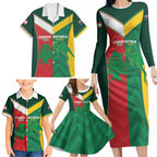 Custom Rugby Australia and Lebanon Family Matching Long Sleeve Bodycon Dress and Hawaiian Shirt Aussie Kangaroos Cedars Together
