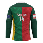 Custom Rugby Australia and Lebanon Hockey Jersey Aussie Kangaroos Cedars Together