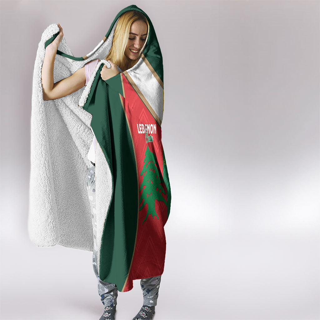 Rugby Australia and Lebanon Hooded Blanket Aussie Kangaroos Cedars Together