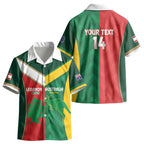 Custom Rugby Australia and Lebanon Kid Hawaiian Shirt Aussie Kangaroos Cedars Together