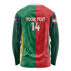 Custom Rugby Australia and Lebanon Long Sleeve Shirt Aussie Kangaroos Cedars Together