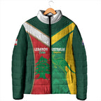 Custom Rugby Australia and Lebanon Padded Jacket Aussie Kangaroos Cedars Together