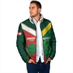 Custom Rugby Australia and Lebanon Padded Jacket Aussie Kangaroos Cedars Together