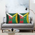 Rugby Australia and Lebanon Pillow Cover Aussie Kangaroos Cedars Together