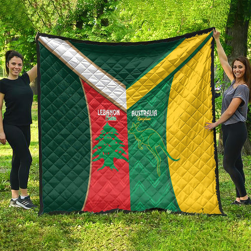 Rugby Australia and Lebanon Quilt Aussie Kangaroos Cedars Together