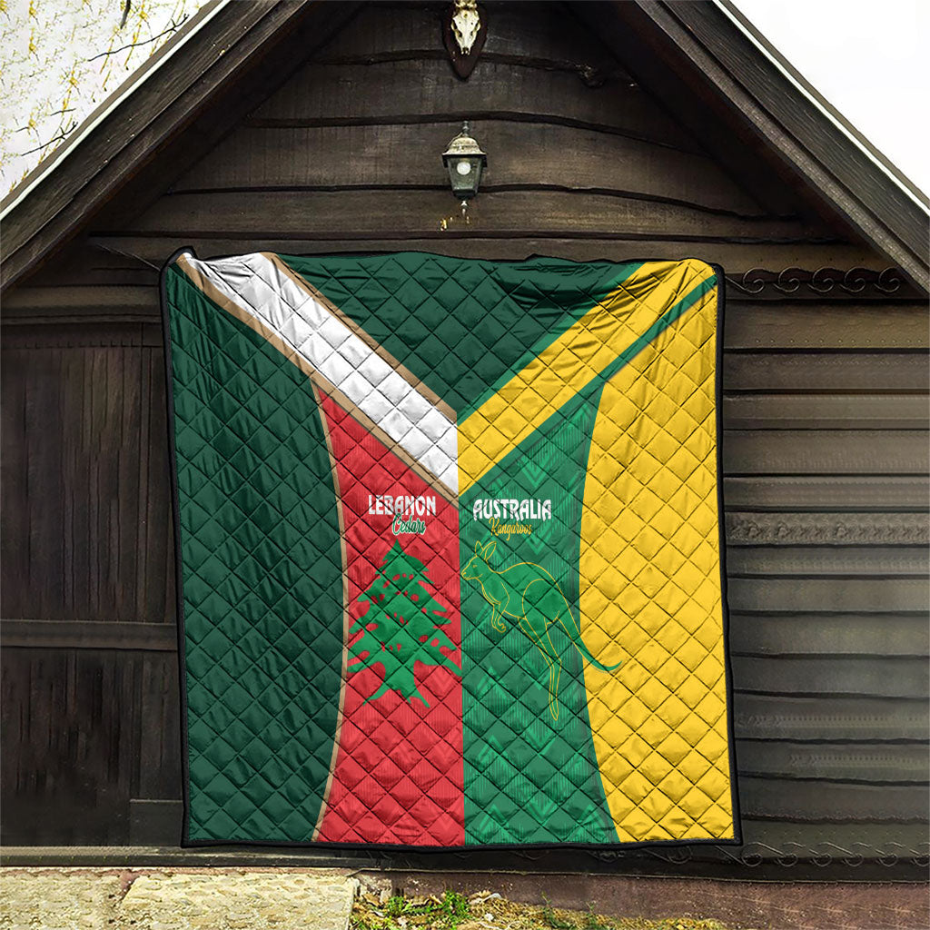 Rugby Australia and Lebanon Quilt Aussie Kangaroos Cedars Together