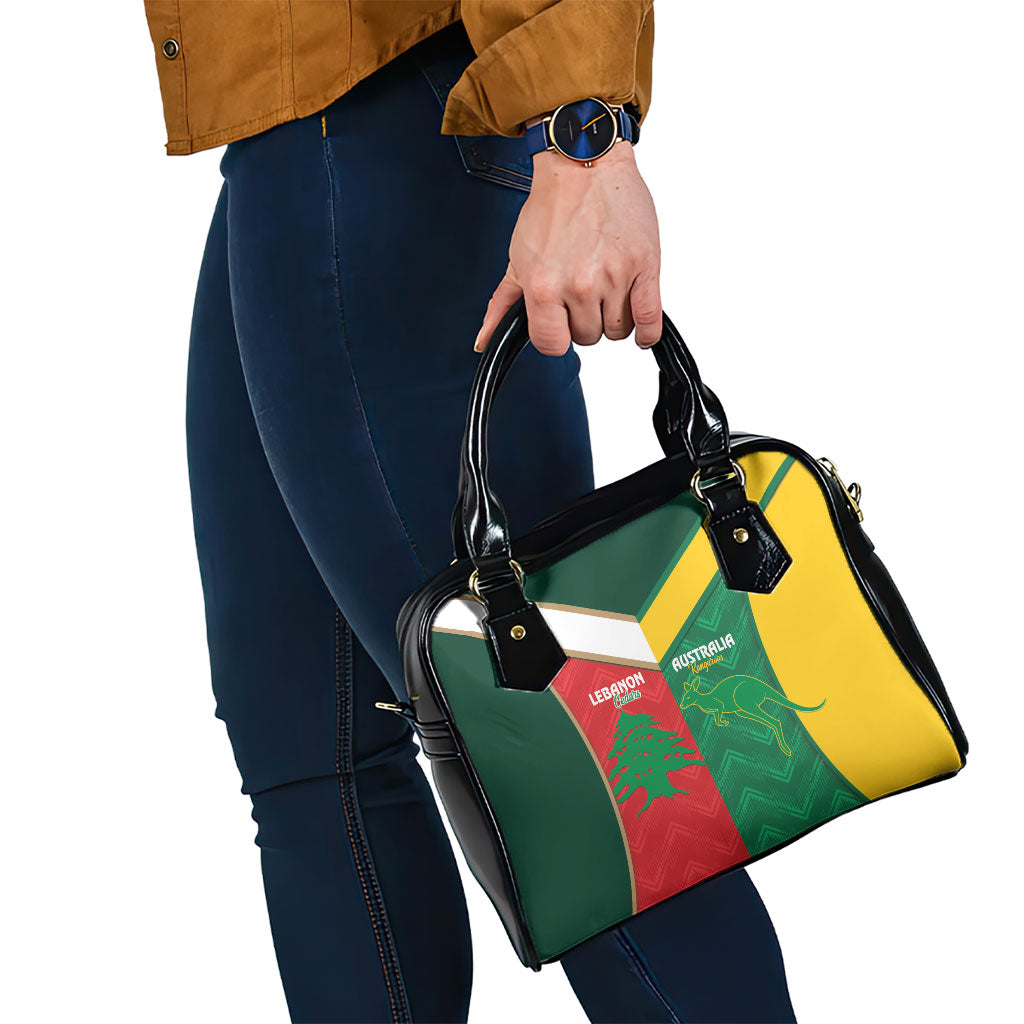 Rugby Australia and Lebanon Shoulder Handbag Aussie Kangaroos Cedars Together