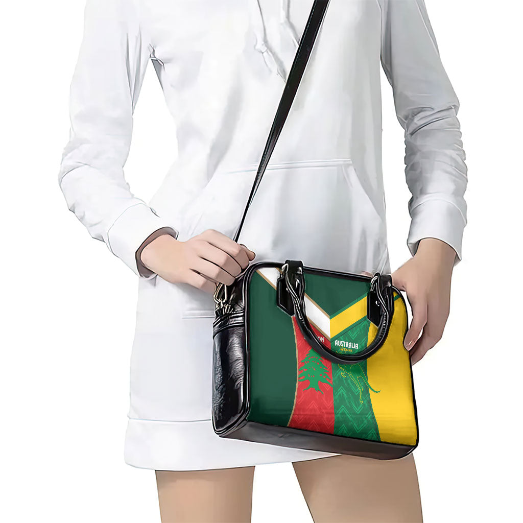 Rugby Australia and Lebanon Shoulder Handbag Aussie Kangaroos Cedars Together