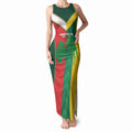 Custom Rugby Australia and Lebanon Tank Maxi Dress Aussie Kangaroos Cedars Together