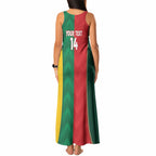 Custom Rugby Australia and Lebanon Tank Maxi Dress Aussie Kangaroos Cedars Together