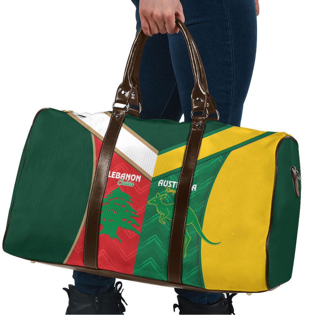 Rugby Australia and Lebanon Travel Bag Aussie Kangaroos Cedars Together