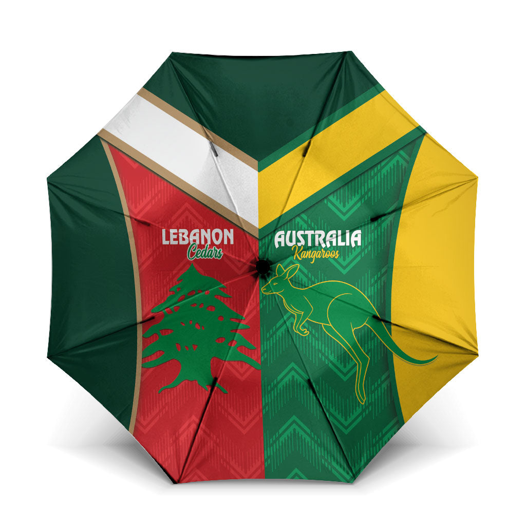 Rugby Australia and Lebanon Umbrella Aussie Kangaroos Cedars Together