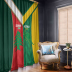 Rugby Australia and Lebanon Window Curtain Aussie Kangaroos Cedars Together
