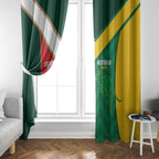 Rugby Australia and Lebanon Window Curtain Aussie Kangaroos Cedars Together