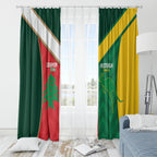 Rugby Australia and Lebanon Window Curtain Aussie Kangaroos Cedars Together