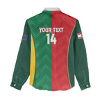 Custom Rugby Australia and Lebanon Women Casual Shirt Aussie Kangaroos Cedars Together