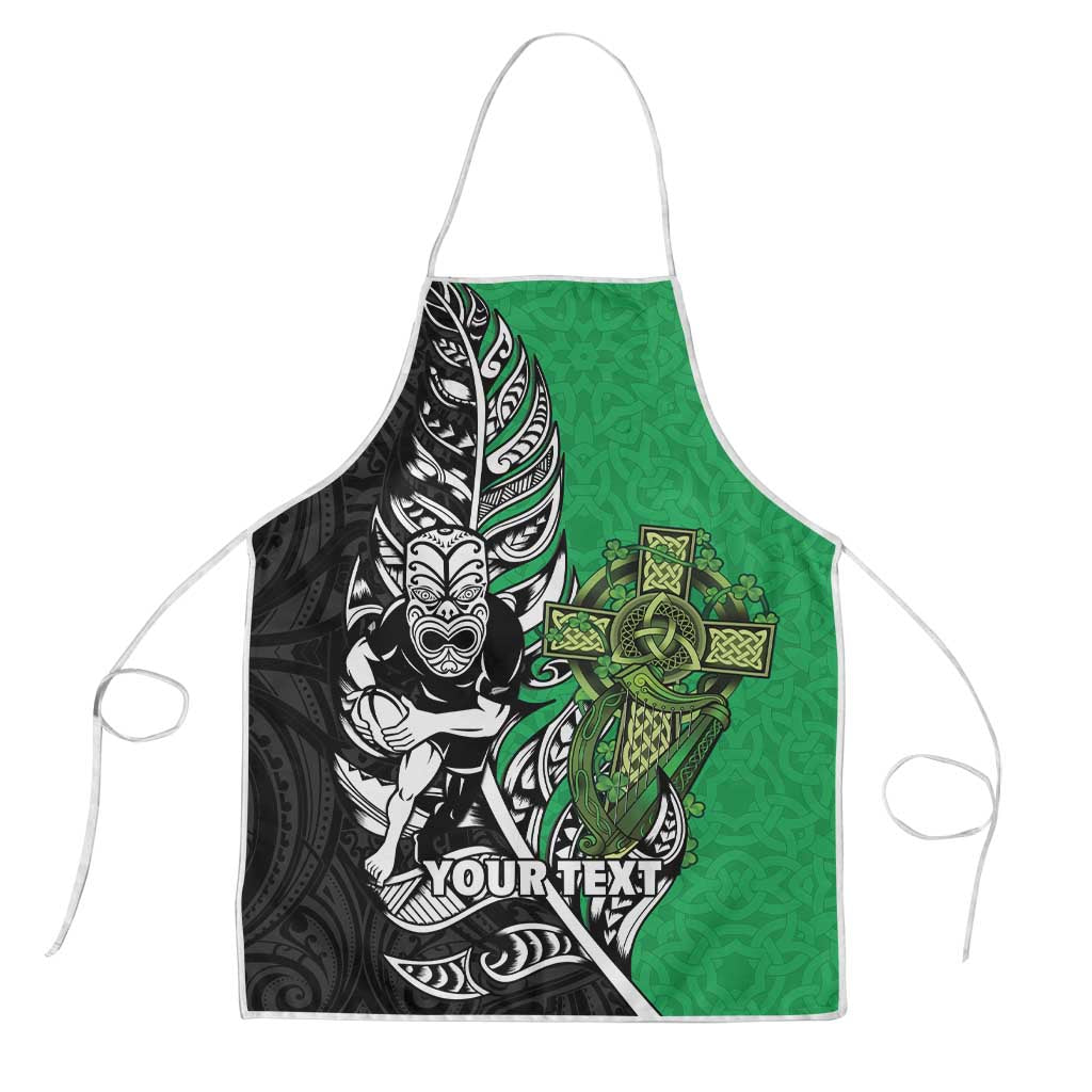 New Zealand and Ireland Rugby Custom Apron Maori Tiki Fern Irish Celtic Cross - Aussie Hoodie