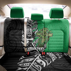 New Zealand and Ireland Rugby Custom Back Car Seat Cover Maori Tiki Fern Irish Celtic Cross - Aussie Hoodie