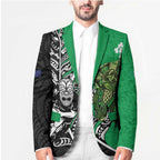 New Zealand and Ireland Rugby Custom Blazer Maori Tiki Fern Irish Celtic Cross - Aussie Hoodie