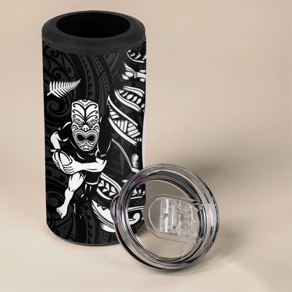 New Zealand and Ireland Rugby 4 in 1 Can Cooler Tumbler Maori Tiki Fern Irish Celtic Cross - Aussie Hoodie