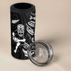 New Zealand and Ireland Rugby 4 in 1 Can Cooler Tumbler Maori Tiki Fern Irish Celtic Cross - Aussie Hoodie