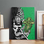 New Zealand and Ireland Rugby Custom Canvas Wall Art Maori Tiki Fern Irish Celtic Cross - Aussie Hoodie