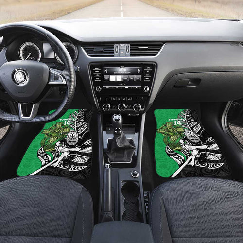 New Zealand and Ireland Rugby Custom Car Mats Maori Tiki Fern Irish Celtic Cross - Aussie Hoodie