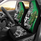 New Zealand and Ireland Rugby Custom Car Seat Cover Maori Tiki Fern Irish Celtic Cross - Aussie Hoodie