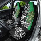 New Zealand and Ireland Rugby Custom Car Seat Cover Maori Tiki Fern Irish Celtic Cross - Aussie Hoodie