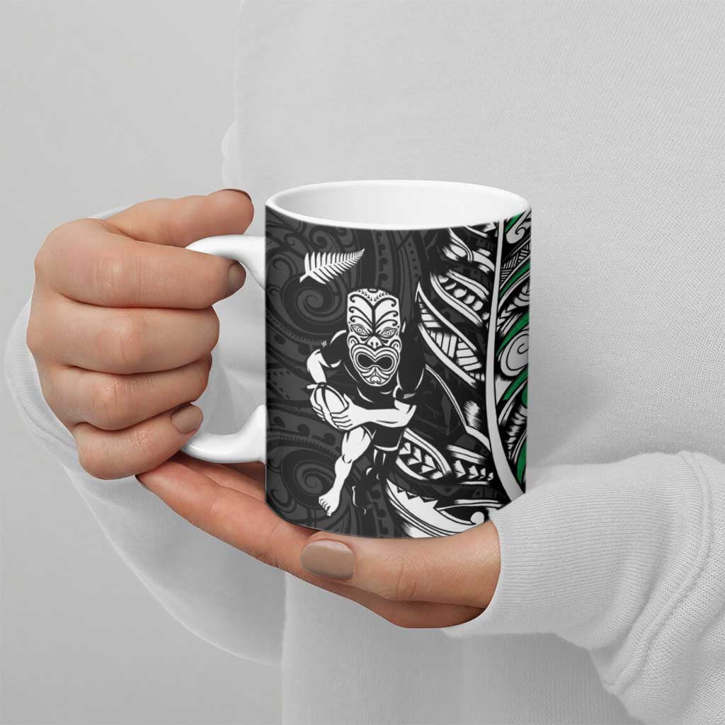 New Zealand and Ireland Rugby Ceramic Mug Maori Tiki Fern Irish Celtic Cross - Aussie Hoodie