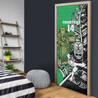 New Zealand and Ireland Rugby Custom Door Cover Maori Tiki Fern Irish Celtic Cross - Aussie Hoodie