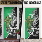 New Zealand and Ireland Rugby Custom Door Cover Maori Tiki Fern Irish Celtic Cross - Aussie Hoodie