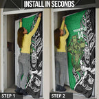 New Zealand and Ireland Rugby Custom Door Cover Maori Tiki Fern Irish Celtic Cross - Aussie Hoodie