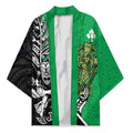 New Zealand and Ireland Rugby Custom Kimono Maori Tiki Fern Irish Celtic Cross - Aussie Hoodie