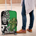 New Zealand and Ireland Rugby Custom Luggage Cover Maori Tiki Fern Irish Celtic Cross - Aussie Hoodie
