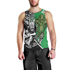 New Zealand and Ireland Rugby Custom Men Tank Top Maori Tiki Fern Irish Celtic Cross - Aussie Hoodie