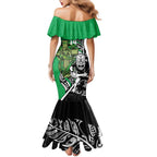 New Zealand and Ireland Rugby Custom Mermaid Dress Maori Tiki Fern Irish Celtic Cross - Aussie Hoodie