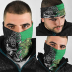 New Zealand and Ireland Rugby Custom Neck Gaiter Maori Tiki Fern Irish Celtic Cross - Aussie Hoodie