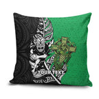 New Zealand and Ireland Rugby Custom Pillow Cover Maori Tiki Fern Irish Celtic Cross - Aussie Hoodie