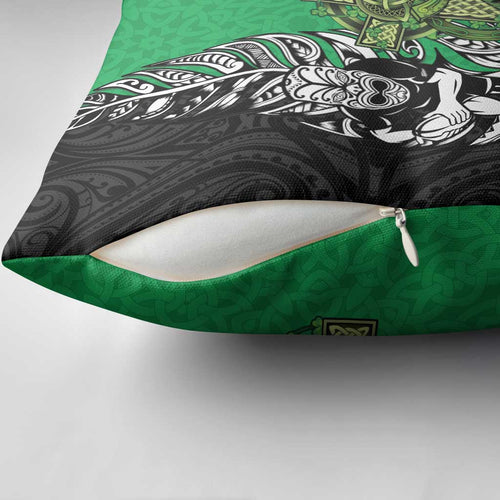 New Zealand and Ireland Rugby Custom Pillow Cover Maori Tiki Fern Irish Celtic Cross - Aussie Hoodie