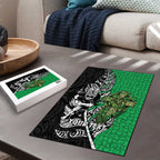 New Zealand and Ireland Rugby Custom Puzzle Maori Tiki Fern Irish Celtic Cross - Aussie Hoodie