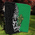New Zealand and Ireland Rugby Custom Quilt Maori Tiki Fern Irish Celtic Cross - Aussie Hoodie