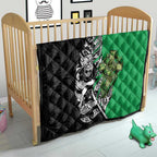 New Zealand and Ireland Rugby Custom Quilt Maori Tiki Fern Irish Celtic Cross - Aussie Hoodie