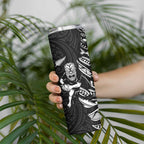 New Zealand and Ireland Rugby Skinny Tumbler Maori Tiki Fern Irish Celtic Cross - Aussie Hoodie