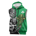 New Zealand and Ireland Rugby Custom Sleeveless Hoodie Maori Tiki Fern Irish Celtic Cross - Aussie Hoodie