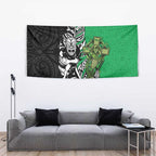 New Zealand and Ireland Rugby Custom Tapestry Maori Tiki Fern Irish Celtic Cross - Aussie Hoodie