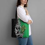 New Zealand and Ireland Rugby Custom Tote Bag Maori Tiki Fern Irish Celtic Cross - Aussie Hoodie