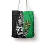 New Zealand and Ireland Rugby Custom Tote Bag Maori Tiki Fern Irish Celtic Cross - Aussie Hoodie
